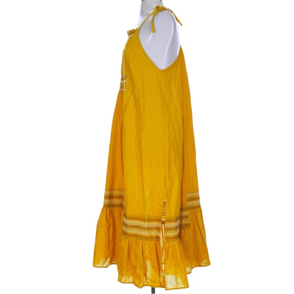 Free People Another Love Smocked Marigold Midi Dress - Picture 9 of 16